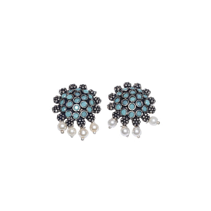 Stone Dome stud earrings (Mint)