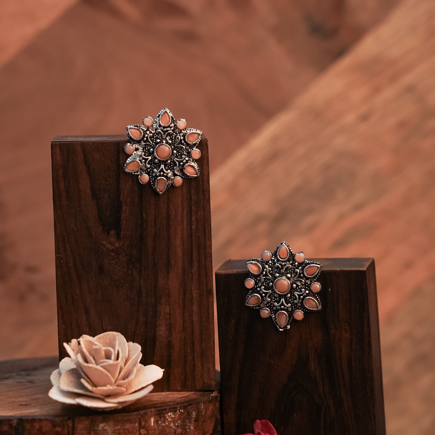 Hoot Hoot Dangler earrings (Light Orange)