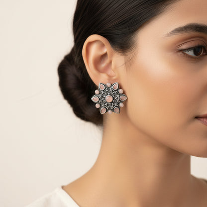Hoot Hoot Dangler earrings (Light Orange)