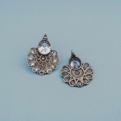 Kundan Brass Stud Earrings