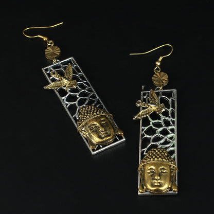 Handmade Brass Buddha Earring