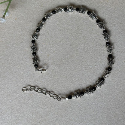 Tide&Trail beaded anklet (Black)