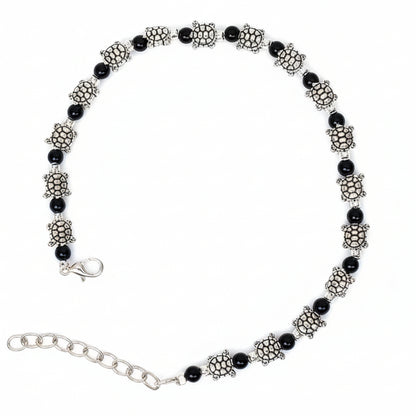 Tide&Trail beaded anklet (Black)