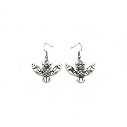 Flying Owl Drop Earring