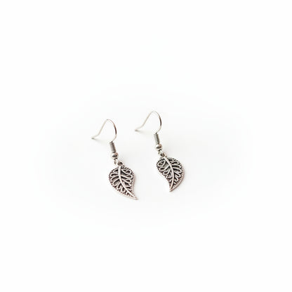 Silver Leaf Dangle Earring