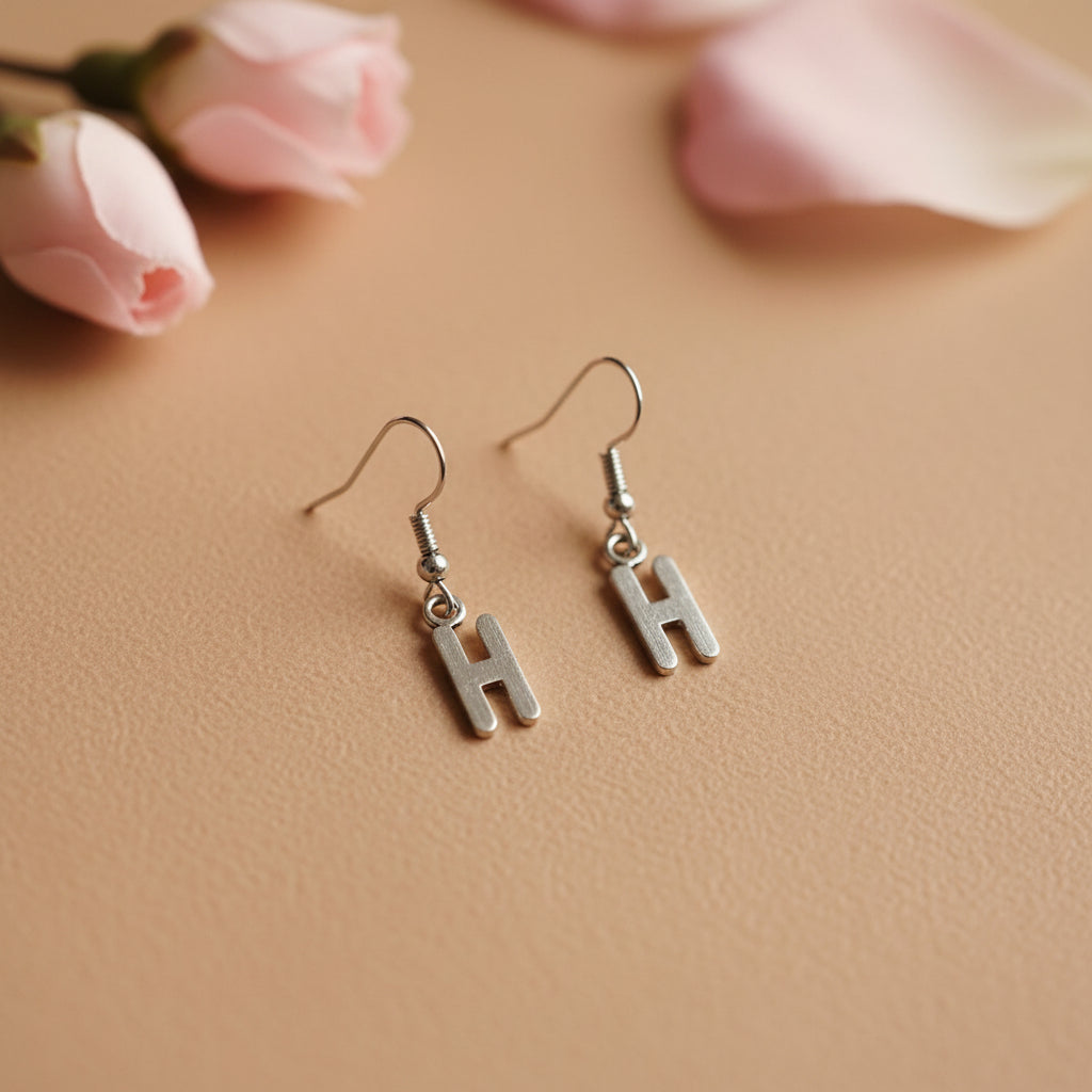 Classic Capital 'H' Charm Earring