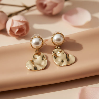 Golden glide dangler earrings