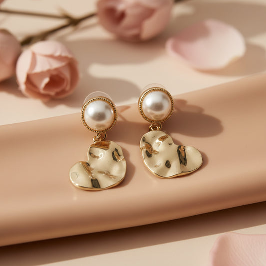 Golden glide dangler earrings