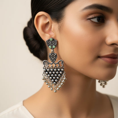 Chan-Chan ghunghroo dangler earring (Pista)