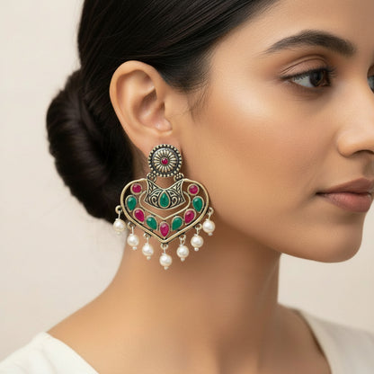 Patra dangler earrings (Multicolored)