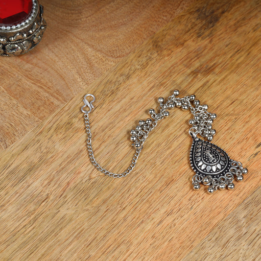 Teardrop grace ghunghroo mangtikka (Silver)