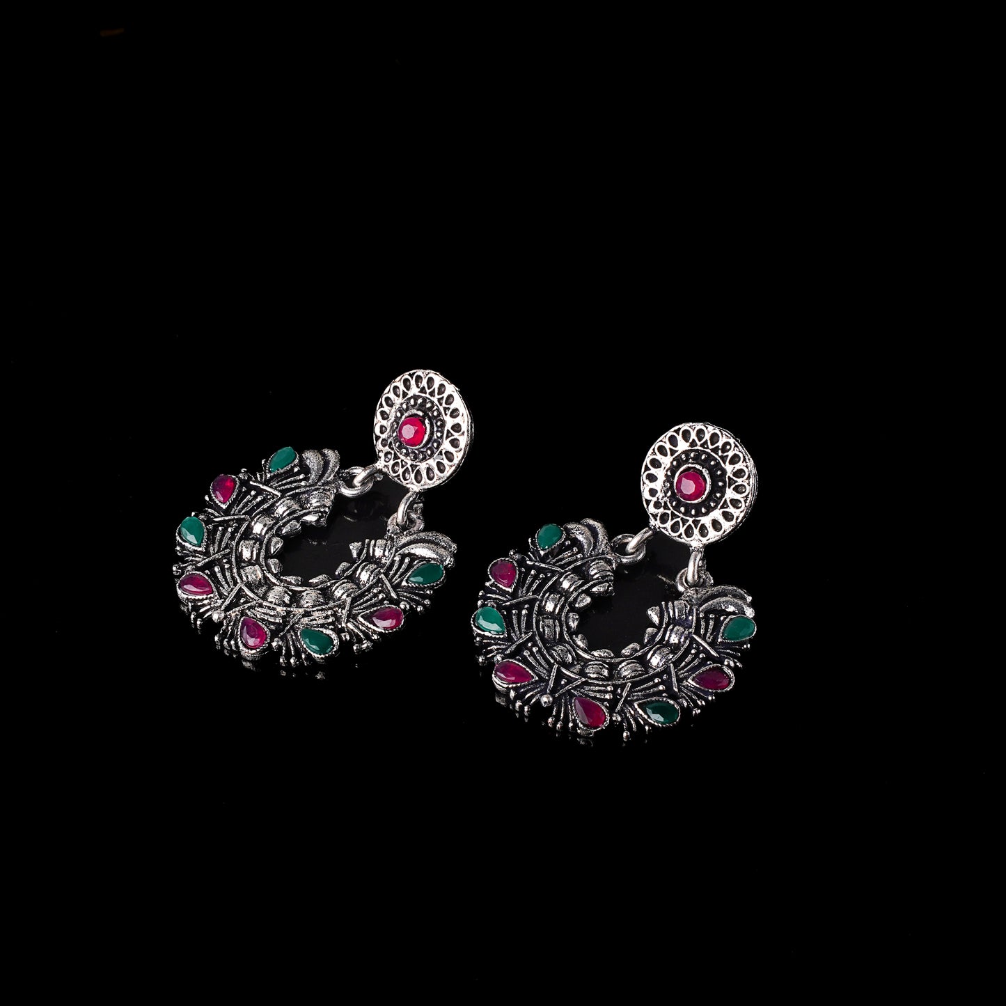 Multi Stone Studded Danglers