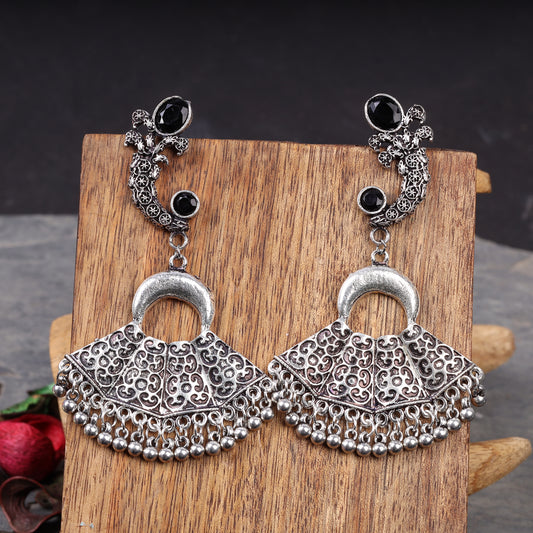Statement Oxidised Dangler Earrings