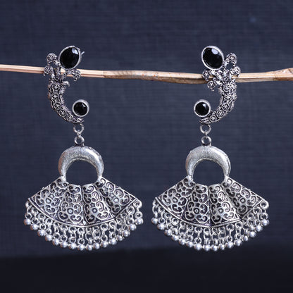 Statement Oxidised Dangler Earrings