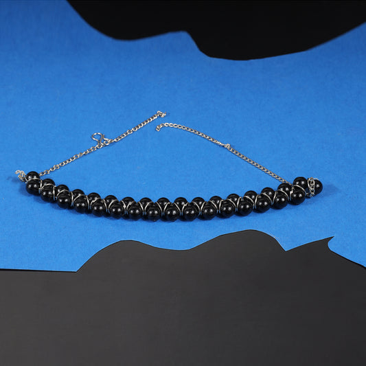 Black Beaded Stylish Choker Neckpiece