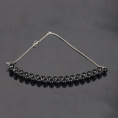 Black Beaded Stylish Choker Neckpiece