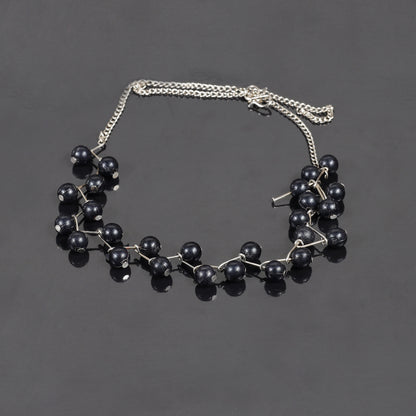 Black Beaded Stylish Choker Neckpiece