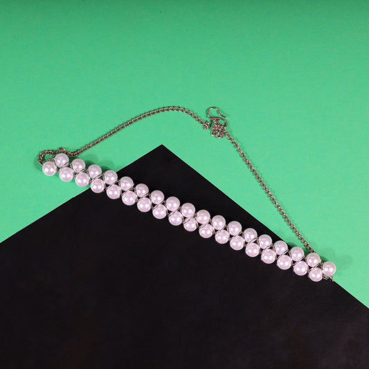 Pearl Studded Stylish Choker Neckpiece