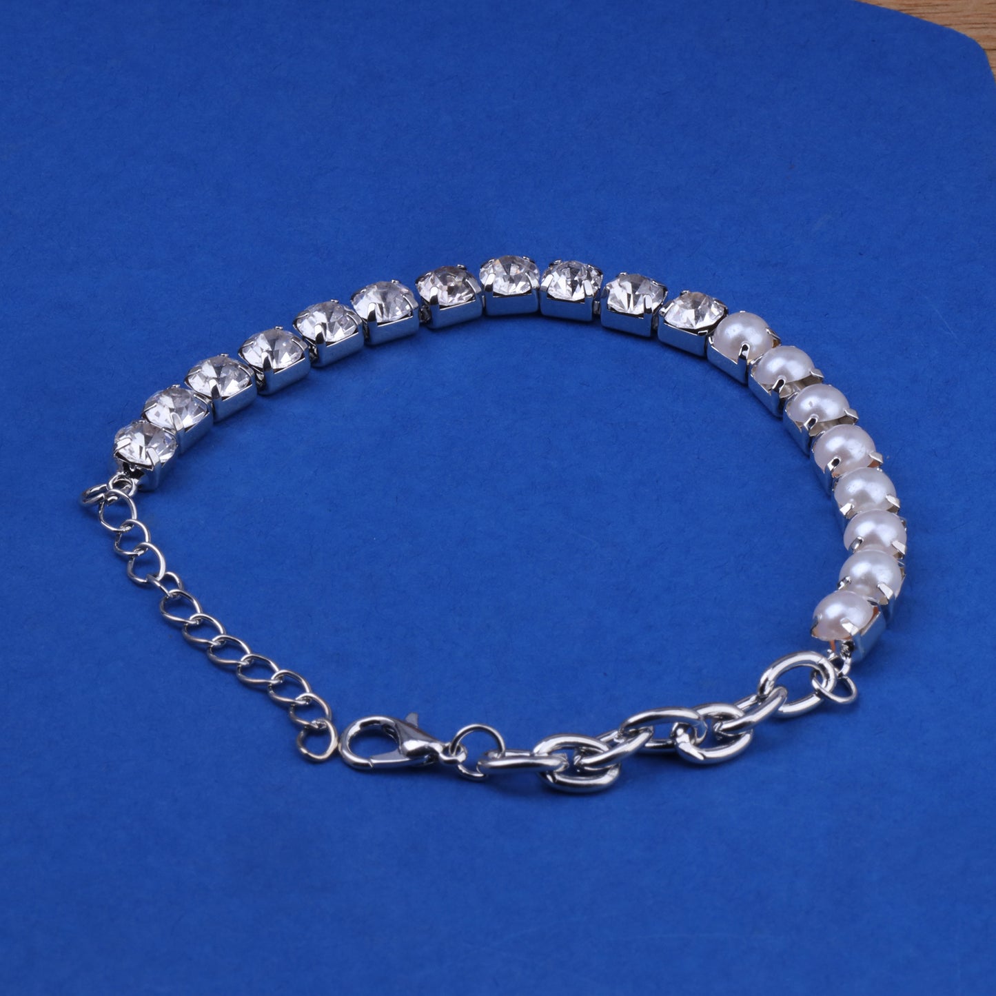 Pearl & White Zircon Braclet