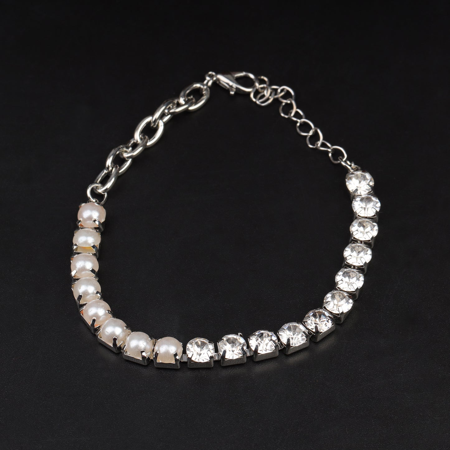 Pearl & White Zircon Braclet