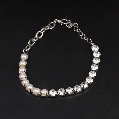 Pearl & White Zircon Braclet